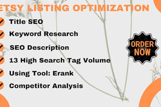 do etsy SEO listing optimization