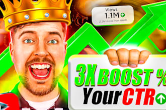create modern youtube thumbnail for you