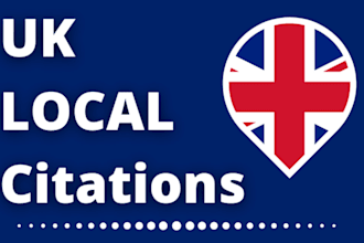 create 70 UK local citations manually
