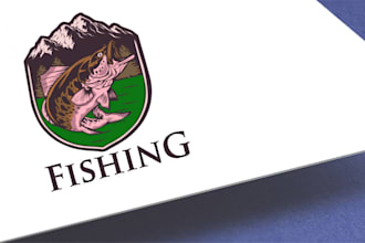 do professional  high quality fishing logo design for you