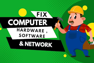 provide computer hardware , software and network support