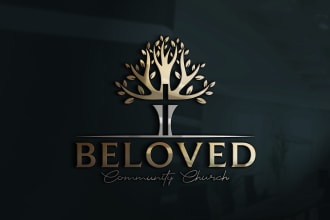 design minimalist church religious christian ministry logo