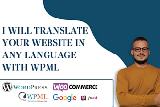 translate your wordpress website in any language using wpml, translatepress