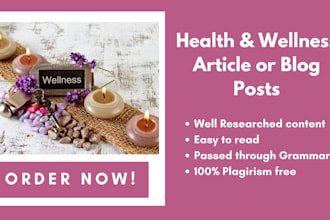 write wellness articles and health blog posts