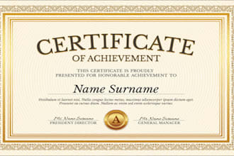 create professional certificate design