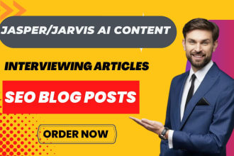 be your writer for seo blog posts or interviewing and ai articles