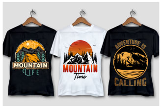 creat vintage hand drawing mountain illustration for t shirt ai eps pdf