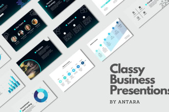 design business presentations or pitch decks