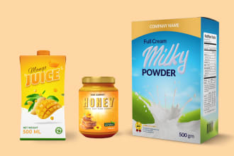 do product packaging, label and box design
