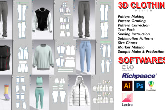 make professional digital sewing pattern for you in a quick time