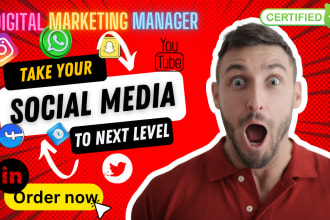be your digital and social media marketing manager
