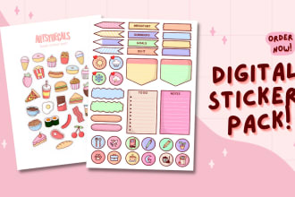 make cute kawaii sticker pack