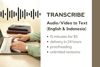 transcribe your audio video to text in 24 hours