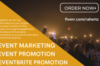 successfully promote your eventbrite, event, webinar, concert to active audience