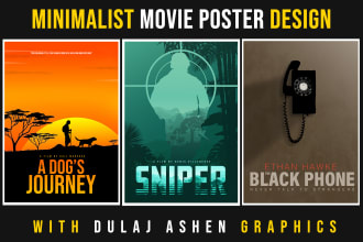 design professional minimalist movie posters