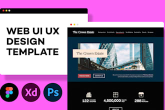 design a modern website landing page in figma UI UX