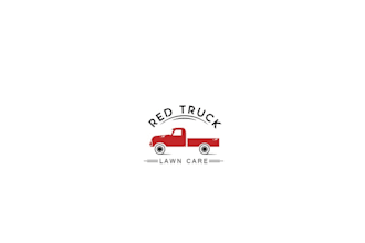 design attractive classic perfect red truck lawn care logo in 1 day