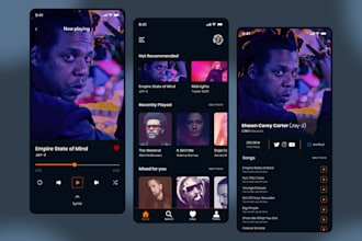 design UI UX for mobile and web apps using figma for ios and android