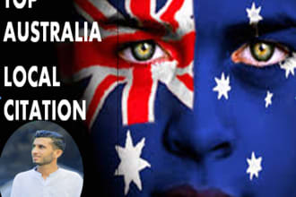 do 300 australia local citations and directory submission