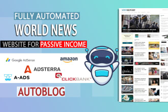 create wordpress automated world news website for passive income