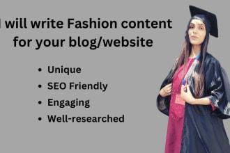 write SEO friendly fashion content for your blog and website