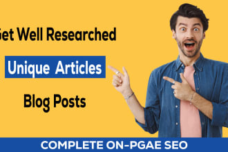 write 500 and 1500 words SEO articles and blog posts for you