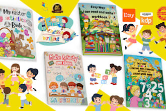 design kids activity book, coloring, illustration, for kdp