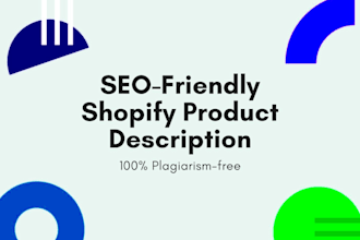 write ten shopify product descriptions, professional SEO descriptions