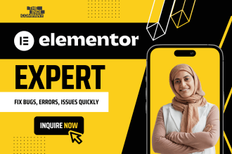 fix elementor bugs, errors or any issue quickly in one hour