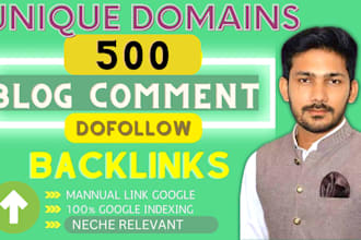 build high quality manual dofollow blog comments backlinks