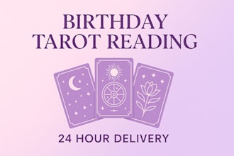 deliver a personalized birthday tarot oracle reading