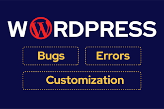 repair wordpress, fix bugs, errors, and customization