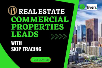 provide real estate commercial property leads with skip tracing