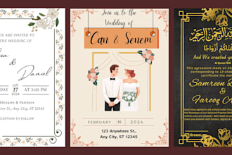 customize wedding, birthday, event cards and photo collage