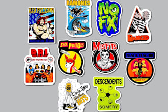 design a punk thrash crossover logo