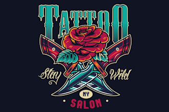 design wonderful tattoo logo with unlimited revision