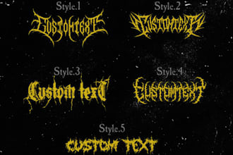 design a retro heavy metal logo