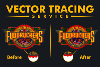 do manual vector tracing, recreate, redesign, redraw your logo