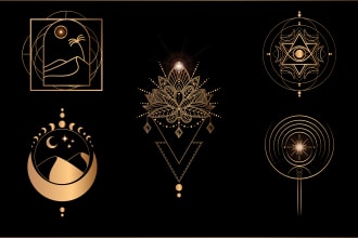 create sacred geometry or mystical or spiritual mandala logo
