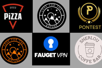 design modern unique business and vintage emblem badge logo