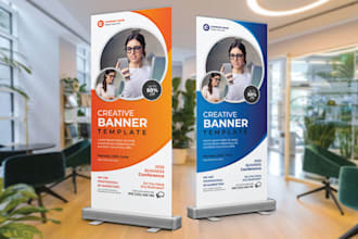 design roll up, retractable, pop up or pull up banner