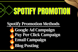 create an ad campaign to do spotify promotion for your music