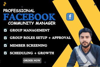 be your facebook community manager and group moderator