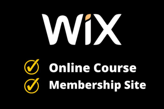 create wix online course website design, wix membership site setup, sales funnel