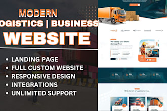 design transport, cargo, freight broker, travel, trucking and logistics website