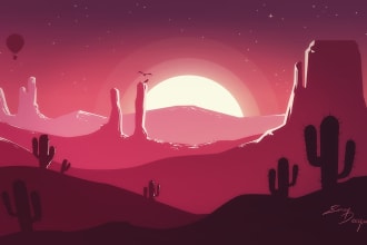 create amazing vector landscapes for your projects
