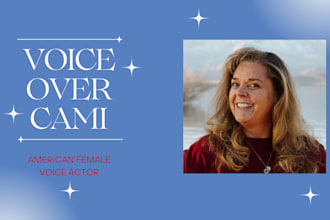 be your deep young smooth calm casual mature american female voice over actor