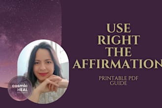 give you the correct affirmation for your manifestation