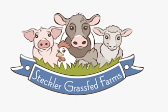 do a cute animals and pets farm logo design with unlimited revision