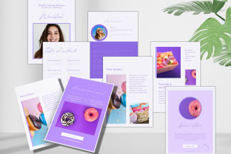 create canva editable workbook, business report, brochure